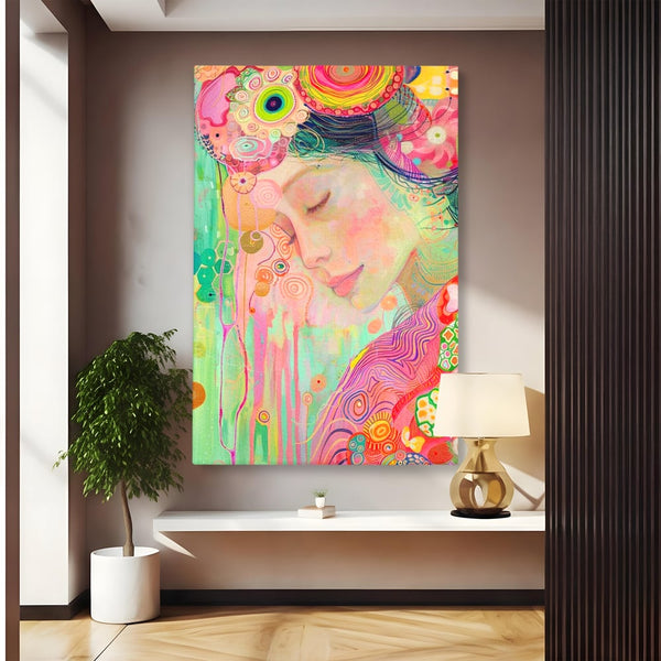 Tablou Canvas Premium, LuxCanva® G1114, Vis Pastel,  Curcubeu, Pastelat, Magie, Cromatica, Zana, Padure, Simbolism, Arta, Living, Dormitor