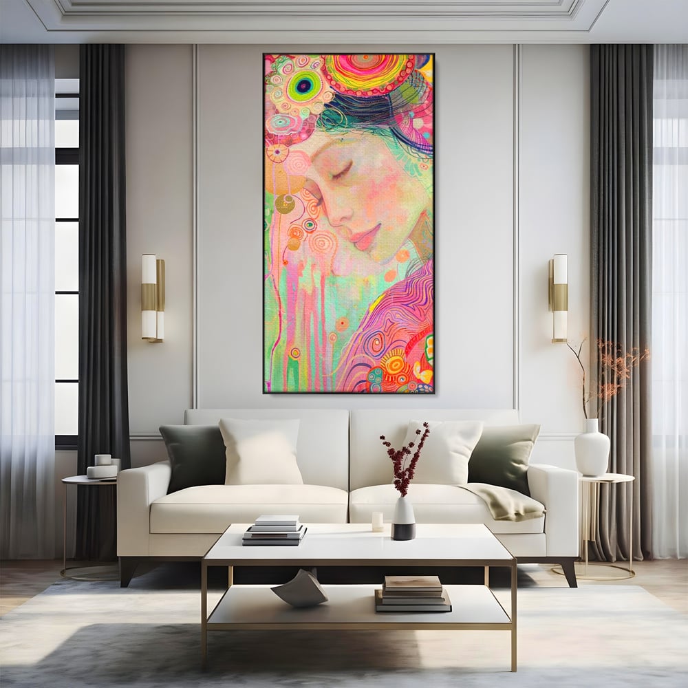 Tablou Canvas Premium, LuxCanva® G1114, Vis Pastel,  Curcubeu, Pastelat, Magie, Cromatica, Zana, Padure, Simbolism, Arta, Living, Dormitor