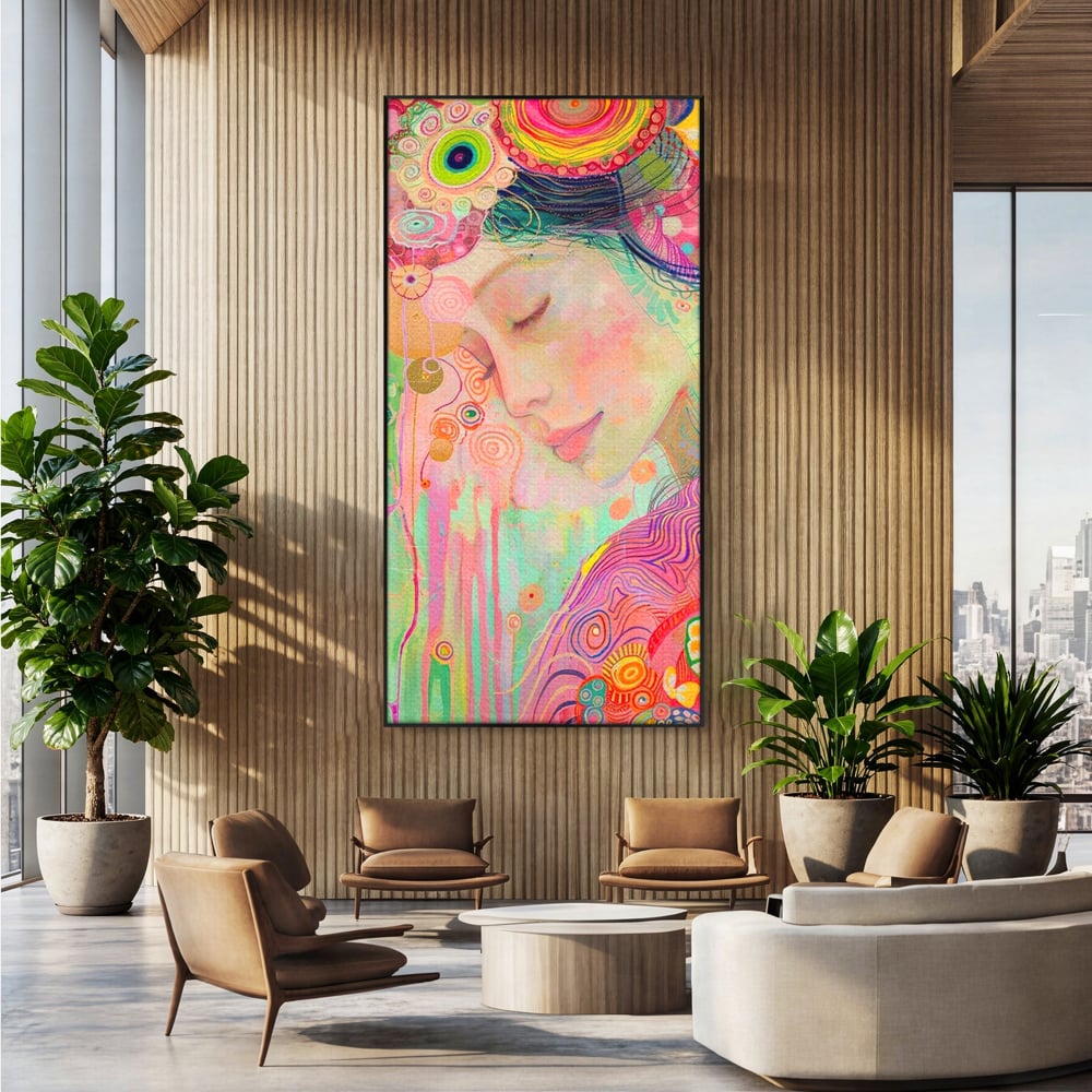 Tablou Canvas Premium, LuxCanva® G1114, Vis Pastel,  Curcubeu, Pastelat, Magie, Cromatica, Zana, Padure, Simbolism, Arta, Living, Dormitor