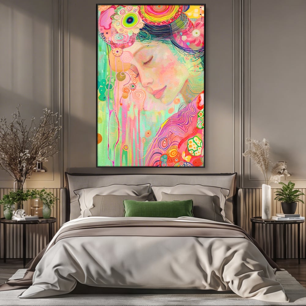 Tablou Canvas Premium, LuxCanva® G1114, Vis Pastel,  Curcubeu, Pastelat, Magie, Cromatica, Zana, Padure, Simbolism, Arta, Living, Dormitor