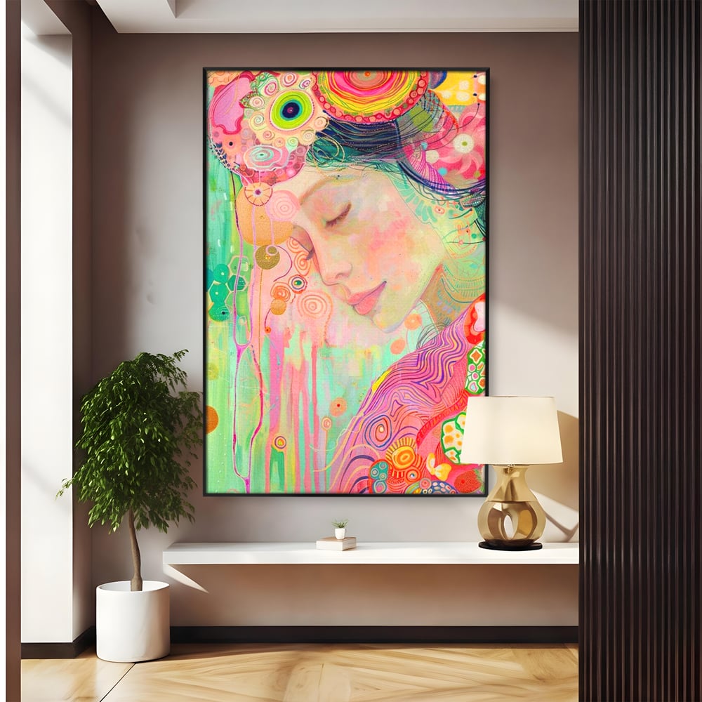 Tablou Canvas Premium, LuxCanva® G1114, Vis Pastel,  Curcubeu, Pastelat, Magie, Cromatica, Zana, Padure, Simbolism, Arta, Living, Dormitor