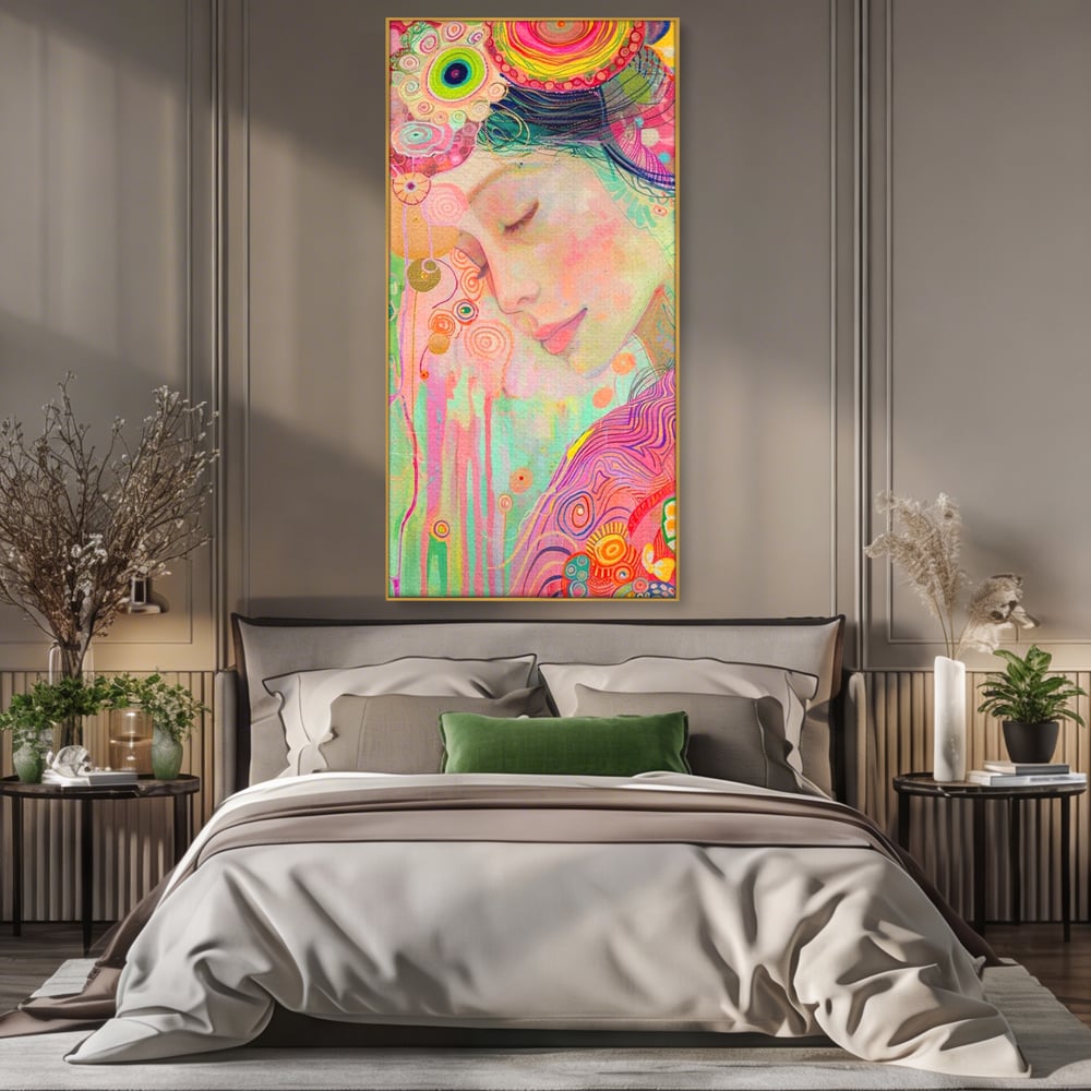 Tablou Canvas Premium, LuxCanva® G1114, Vis Pastel,  Curcubeu, Pastelat, Magie, Cromatica, Zana, Padure, Simbolism, Arta, Living, Dormitor