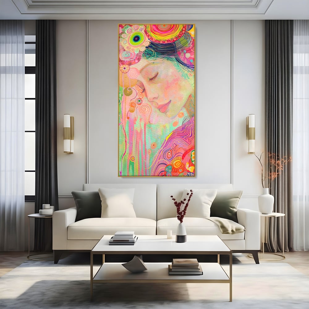 Tablou Canvas Premium, LuxCanva® G1114, Vis Pastel,  Curcubeu, Pastelat, Magie, Cromatica, Zana, Padure, Simbolism, Arta, Living, Dormitor