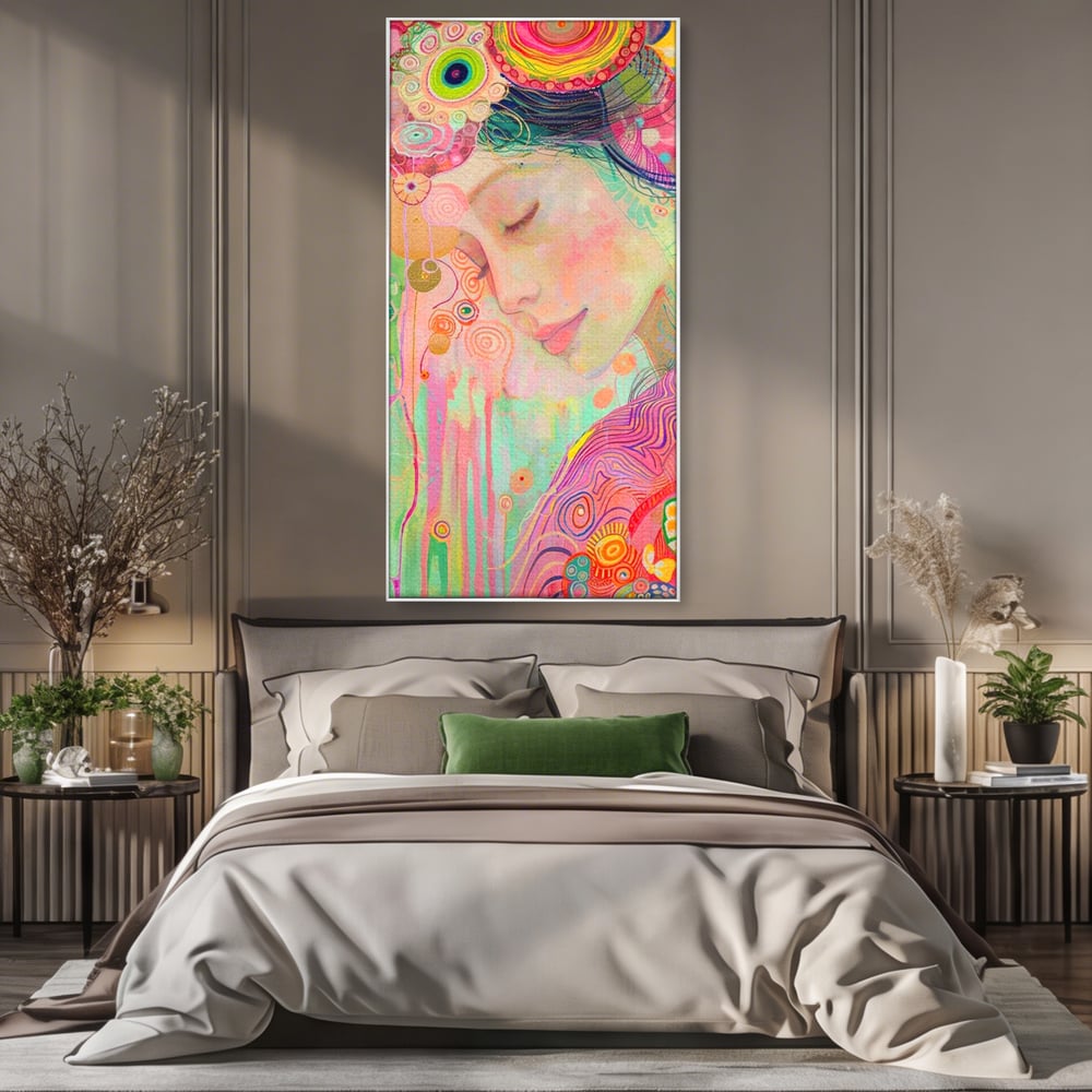 Tablou Canvas Premium, LuxCanva® G1114, Vis Pastel,  Curcubeu, Pastelat, Magie, Cromatica, Zana, Padure, Simbolism, Arta, Living, Dormitor