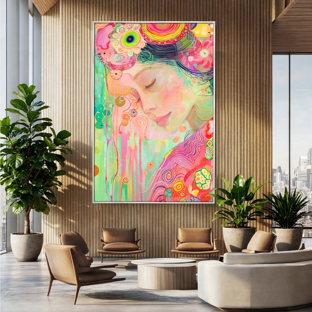 Tablou Canvas Premium, LuxCanva® G1114, Vis Pastel,  Curcubeu, Pastelat, Magie, Cromatica, Zana, Padure, Simbolism, Arta, Living, Dormitor