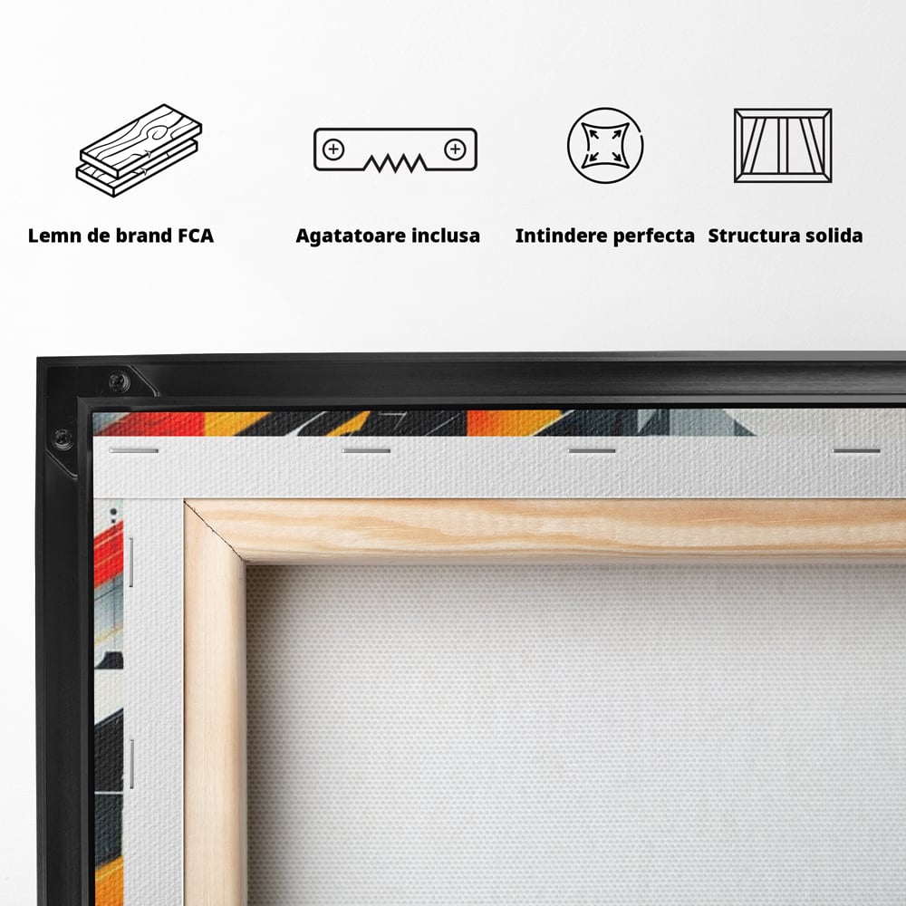 Leinwand Wandkunst Canvas Premium, LuxCanva® G1115, Ballett im Kosmos, Clape, Ballerina, Rhythmus, Flug, Symphonie, Visuell, Anmut, Treppe, Treppe, Universum, Wohnen, Schlafzimmer