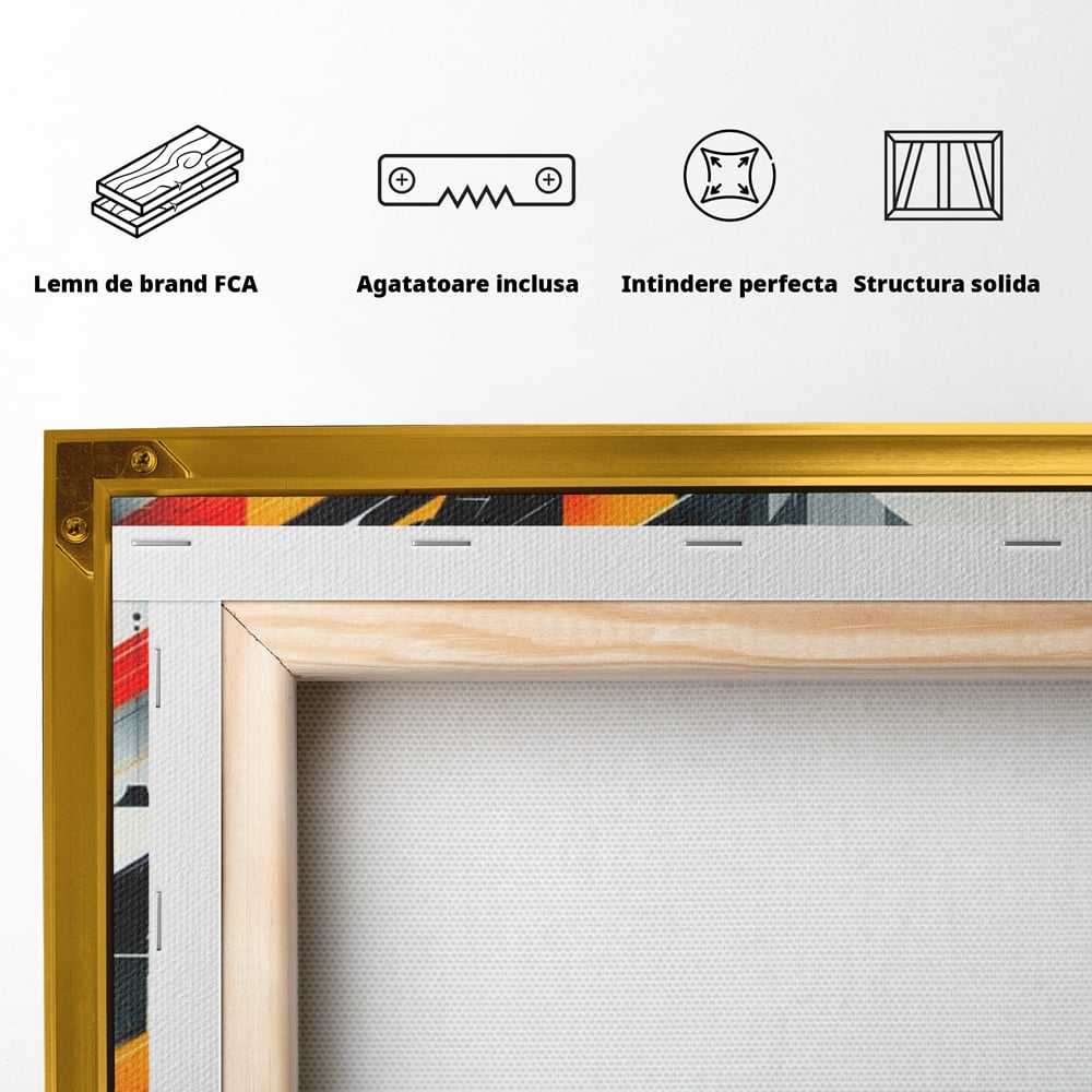 Leinwand Wandkunst Canvas Premium, LuxCanva® G1115, Ballett im Kosmos, Clape, Ballerina, Rhythmus, Flug, Symphonie, Visuell, Anmut, Treppe, Treppe, Universum, Wohnen, Schlafzimmer