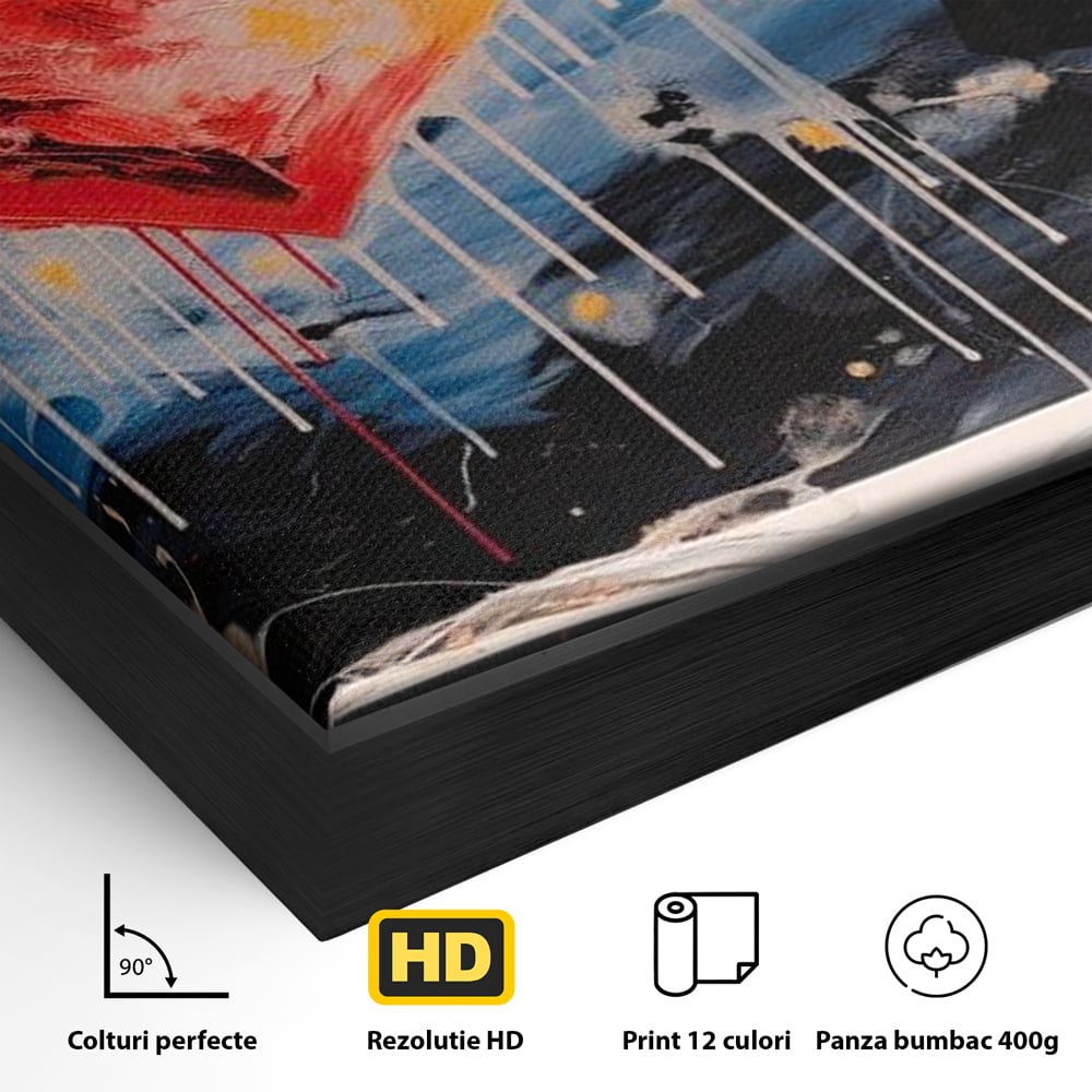 Tablou Canvas Premium, LuxCanva® G1117, Inima si Pahar, Noapte, Iubire, Femeie, Visare, Dor, Dragoste, Indragostita, Vin, Romantism, Living, Dormitor