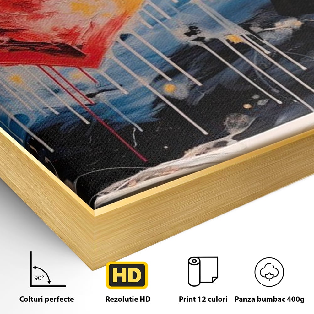 Tablou Canvas Premium, LuxCanva® G1117, Inima si Pahar, Noapte, Iubire, Femeie, Visare, Dor, Dragoste, Indragostita, Vin, Romantism, Living, Dormitor