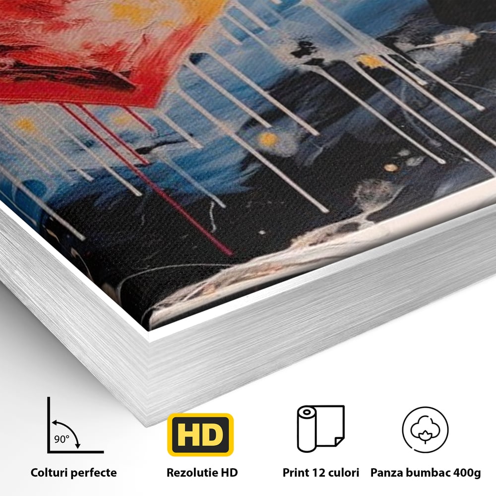 Tablou Canvas Premium, LuxCanva® G1117, Inima si Pahar, Noapte, Iubire, Femeie, Visare, Dor, Dragoste, Indragostita, Vin, Romantism, Living, Dormitor