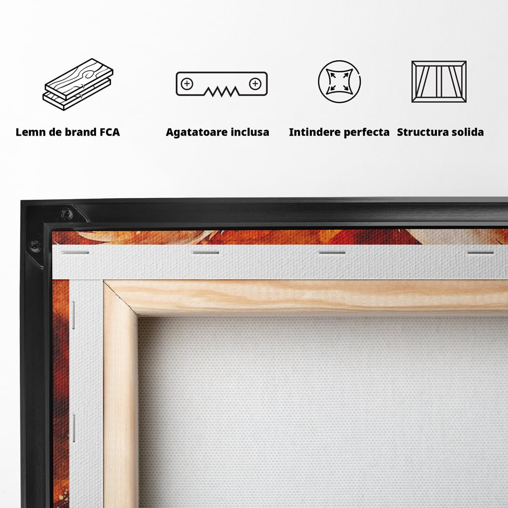 Tablou Canvas Premium, LuxCanva® G1122, Ingerul Seductiei, Inger, Aripi, Foc, Mister, Lumanari, Divin, Aura, Dramatic, Flacari, Gratie, Lumina, Living, Dormitor