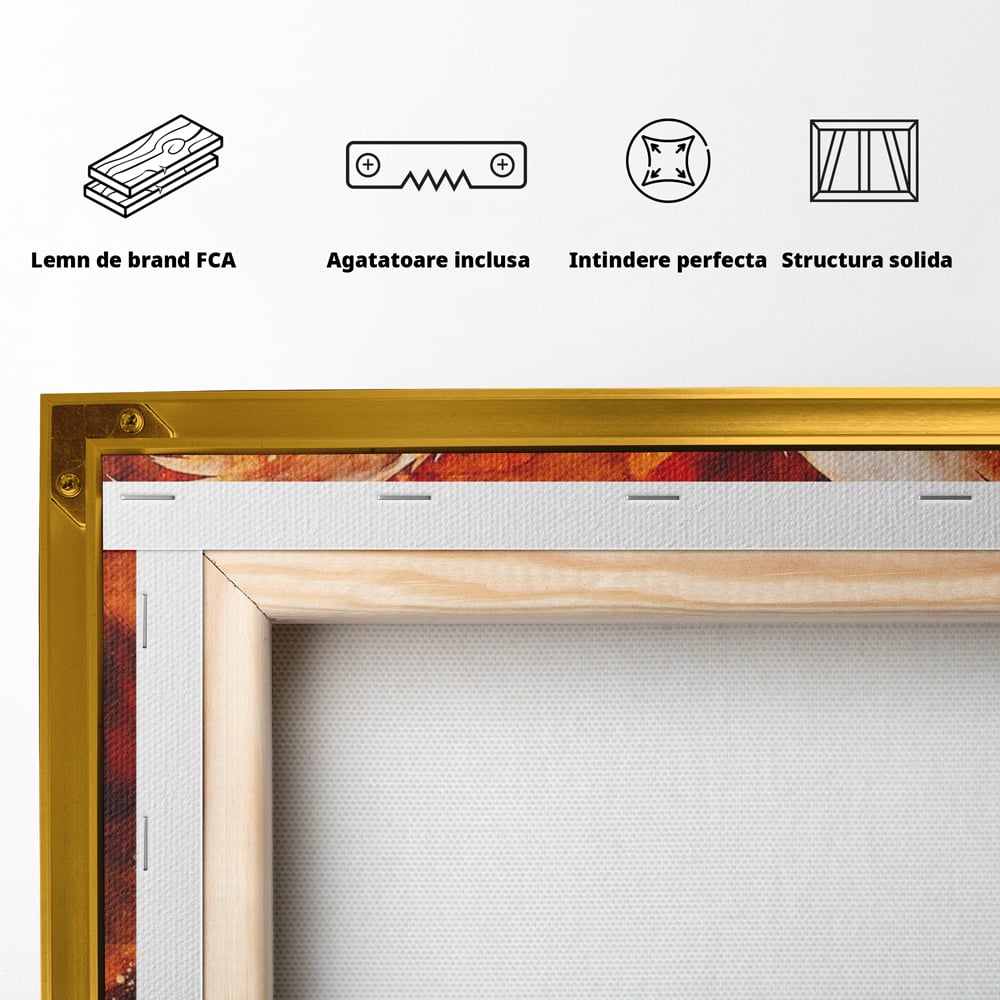 Tablou Canvas Premium, LuxCanva® G1122, Ingerul Seductiei, Inger, Aripi, Foc, Mister, Lumanari, Divin, Aura, Dramatic, Flacari, Gratie, Lumina, Living, Dormitor
