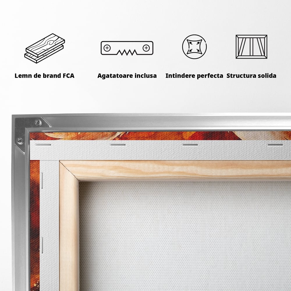 Tablou Canvas Premium, LuxCanva® G1122, Ingerul Seductiei, Inger, Aripi, Foc, Mister, Lumanari, Divin, Aura, Dramatic, Flacari, Gratie, Lumina, Living, Dormitor