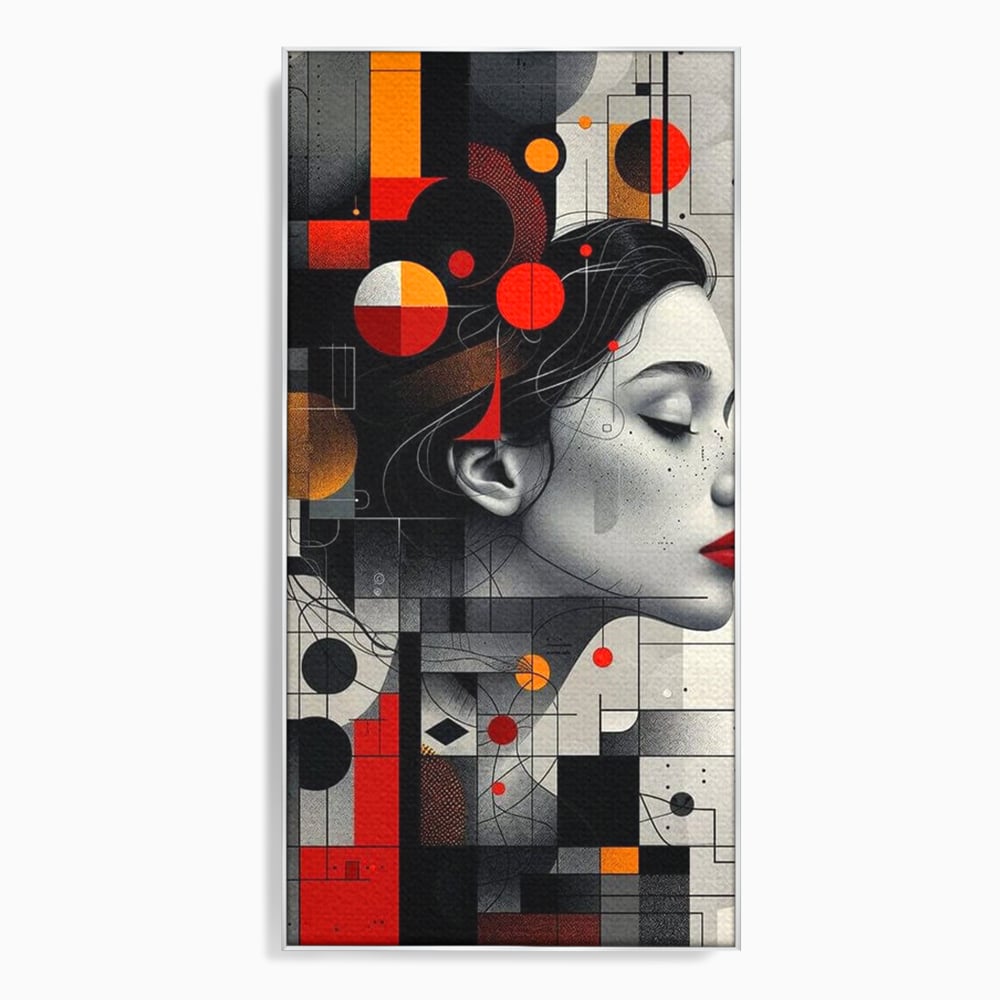 Tablou Canvas Premium, LuxCanva® G1125, Arhitectura Gandului, Abstract, Geometric, Digital, Tehnologie, Suflet, Visare, Neuronal, Conexiune, Living, Dormitor