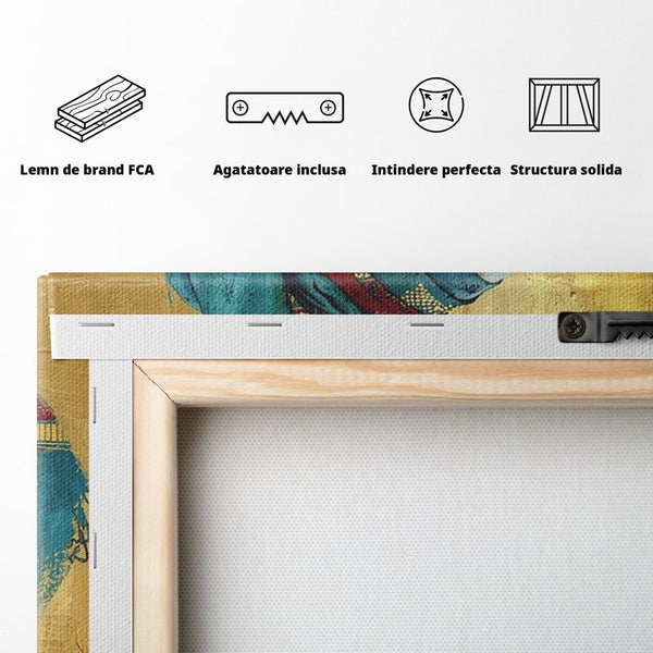 Leinwand Premium Canvas Wandkunst, LuxCanva® G1126, Königin des Sandes, Afrikanisch, Königlich, Turban, Tradition, Kultur, Identität, Gold, Ethnisch, Erbstück, Wohnen, Schlafzimmer