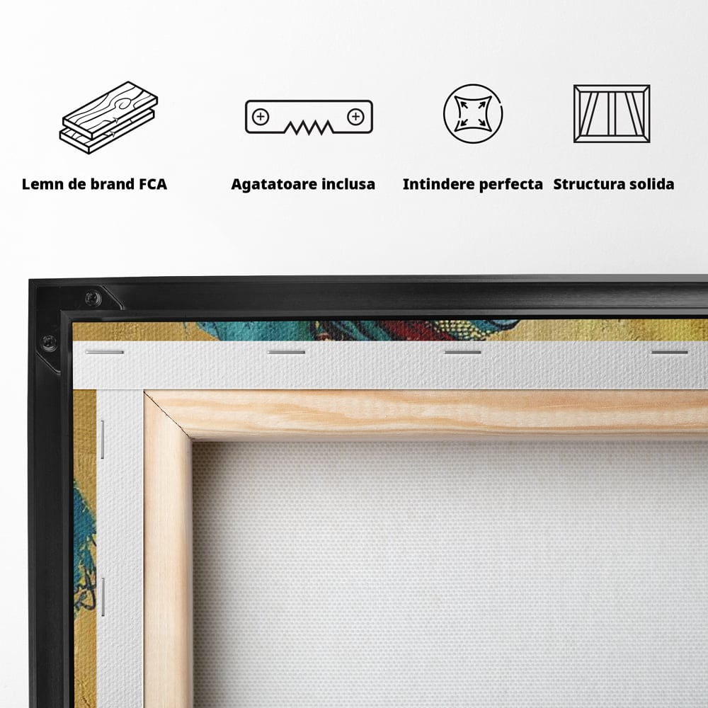 Leinwand Premium Canvas Wandkunst, LuxCanva® G1126, Königin des Sandes, Afrikanisch, Königlich, Turban, Tradition, Kultur, Identität, Gold, Ethnisch, Erbstück, Wohnen, Schlafzimmer