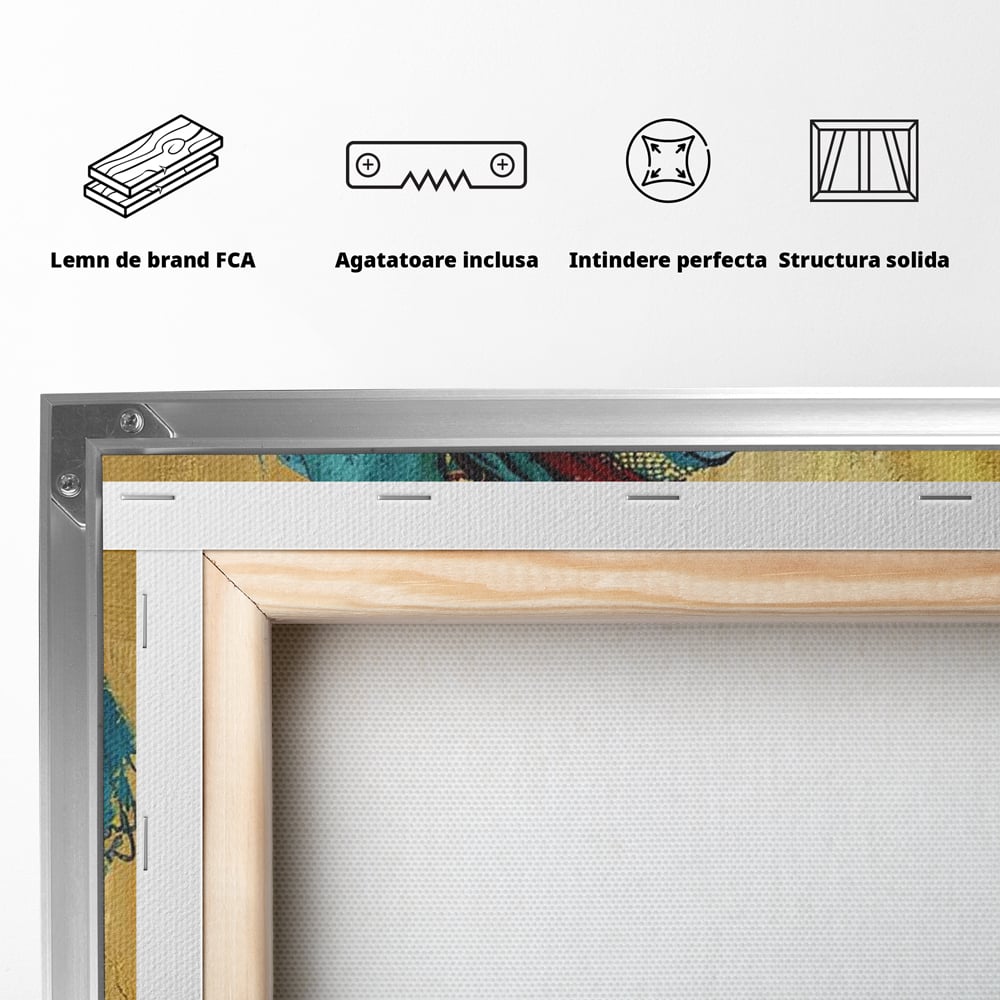 Leinwand Premium Canvas Wandkunst, LuxCanva® G1126, Königin des Sandes, Afrikanisch, Königlich, Turban, Tradition, Kultur, Identität, Gold, Ethnisch, Erbstück, Wohnen, Schlafzimmer