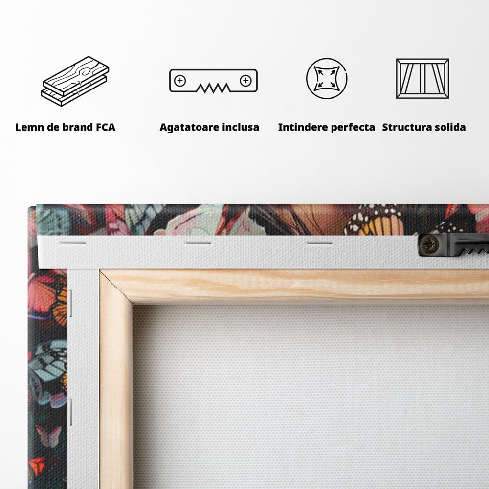 Tablou Canvas Premium, LuxCanva® G1127, Copilarie in Zbor,  Fluturi, Copil, Fata, Fantezie, Inocenta, Libertate, Visare, Emotie, Magie, Copilarie, Living, Dormitor