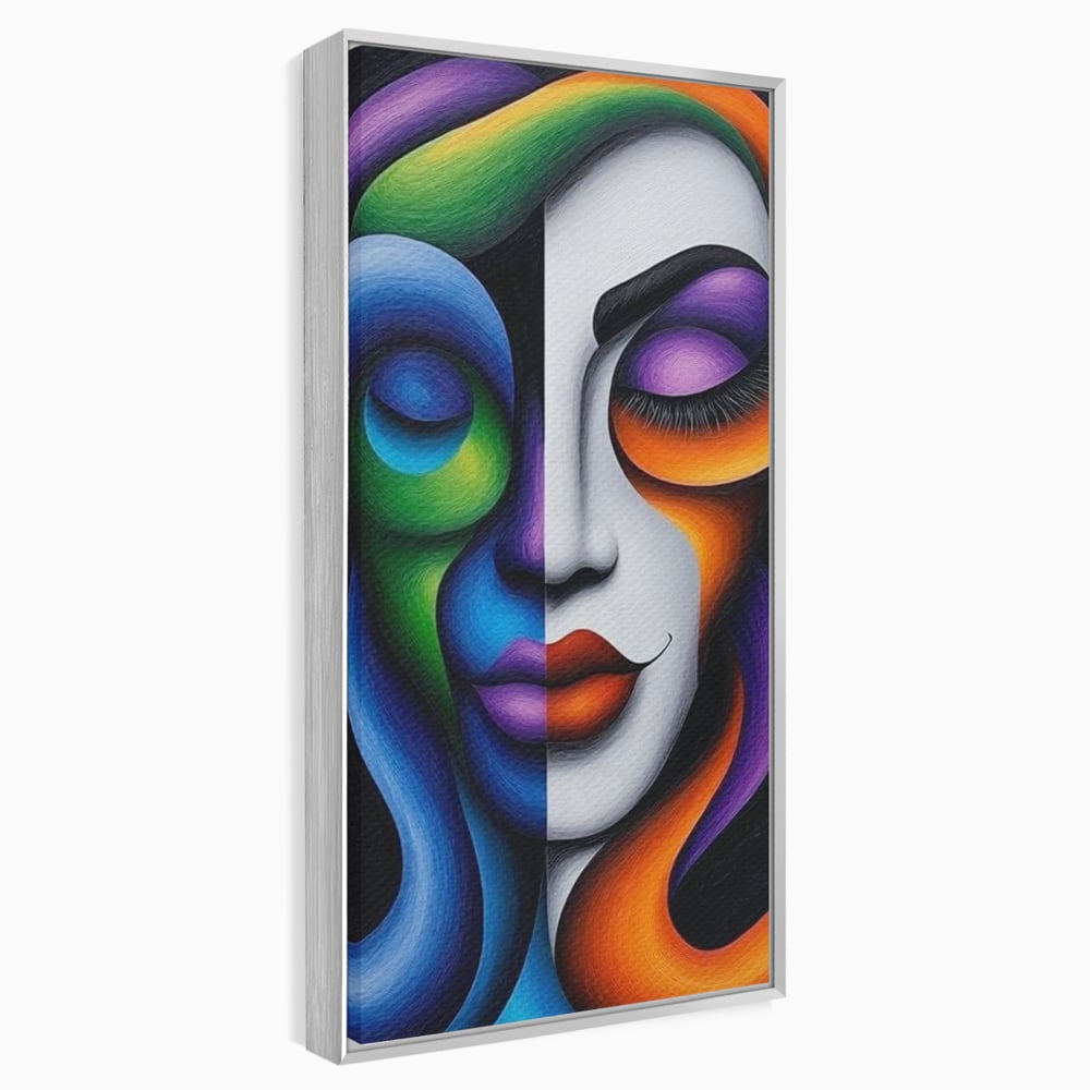 Tablou Canvas Premium, LuxCanva® G1128, Puterea din Intuneric, Razboinica, Tribal, Forta, Dramatism, Lupta, Mister, Contraste, Privire, Salbatica, Living, Dormitor