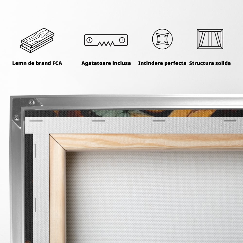 Leinwand Leinwand Wandkunst Premium, LuxCanva® G1129, Gelassenheit in Bernstein, Gedanken, Schönheit, Träumen, Reflexion, Aura, Meditation, Ruhe, Frau, Wohnen, Schlafzimmer