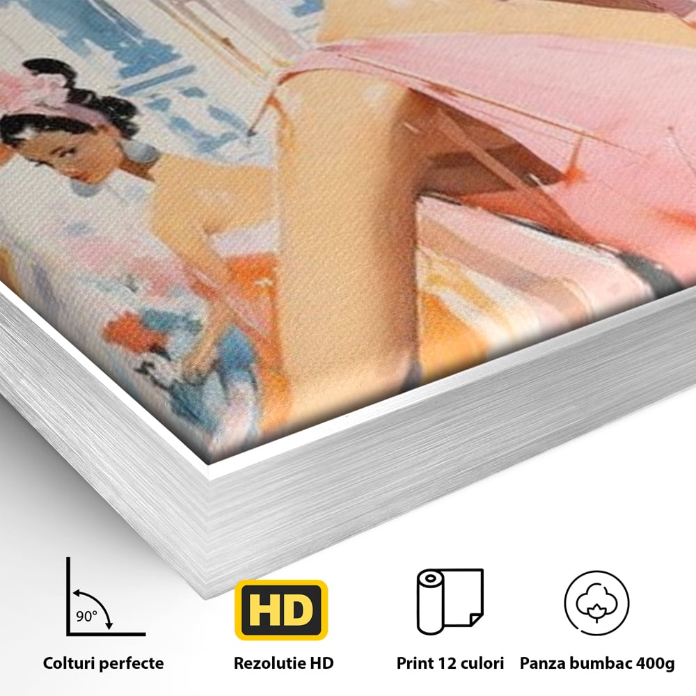Tablou Canvas Premium, LuxCanva® G1130, O Primavara Retro, Paris, Stil, Eleganta, Femei, Bulevard, Moda, Trecut, Vintage, Rafinament, Living, Dormitor