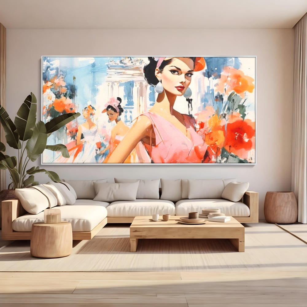 Tablou Canvas Premium, LuxCanva® G1130, O Primavara Retro, Paris, Stil, Eleganta, Femei, Bulevard, Moda, Trecut, Vintage, Rafinament, Living, Dormitor
