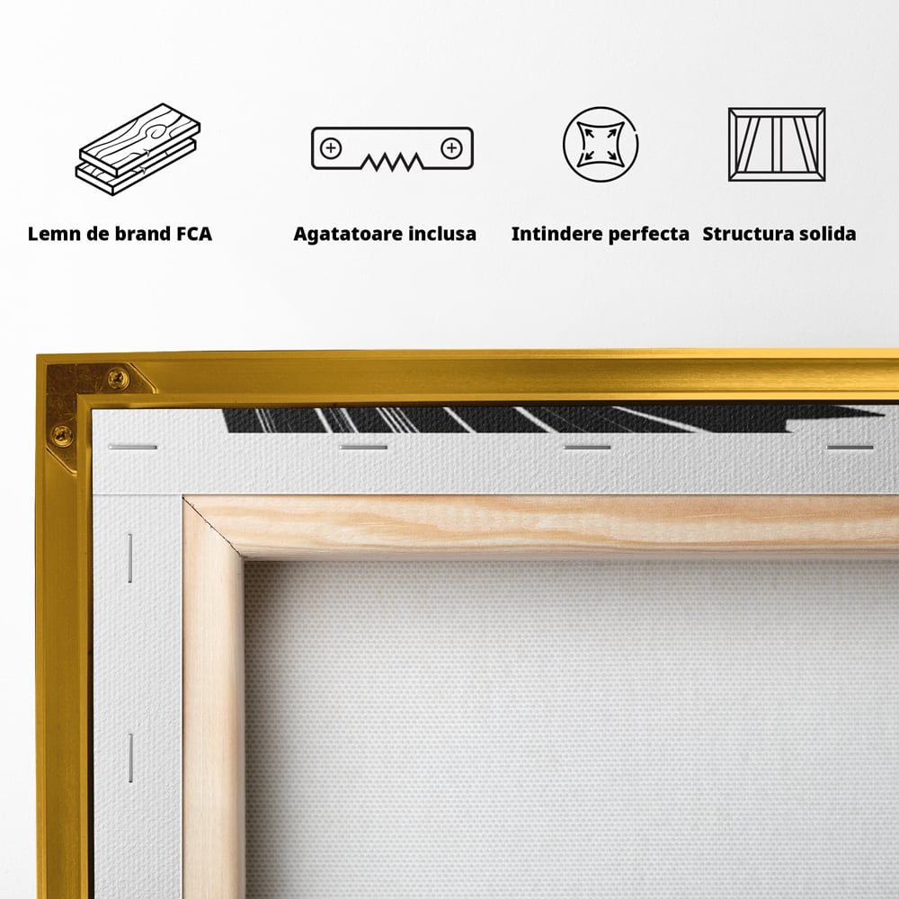 Tablou Canvas Premium, LuxCanva® G1131, Femeia din Umbra,Profil, Mister, Silueta, Stilizat, Alb, Negru, Eleganta, Moda, Arta, Minimalist, Lux, Rafinament, Birou, Living