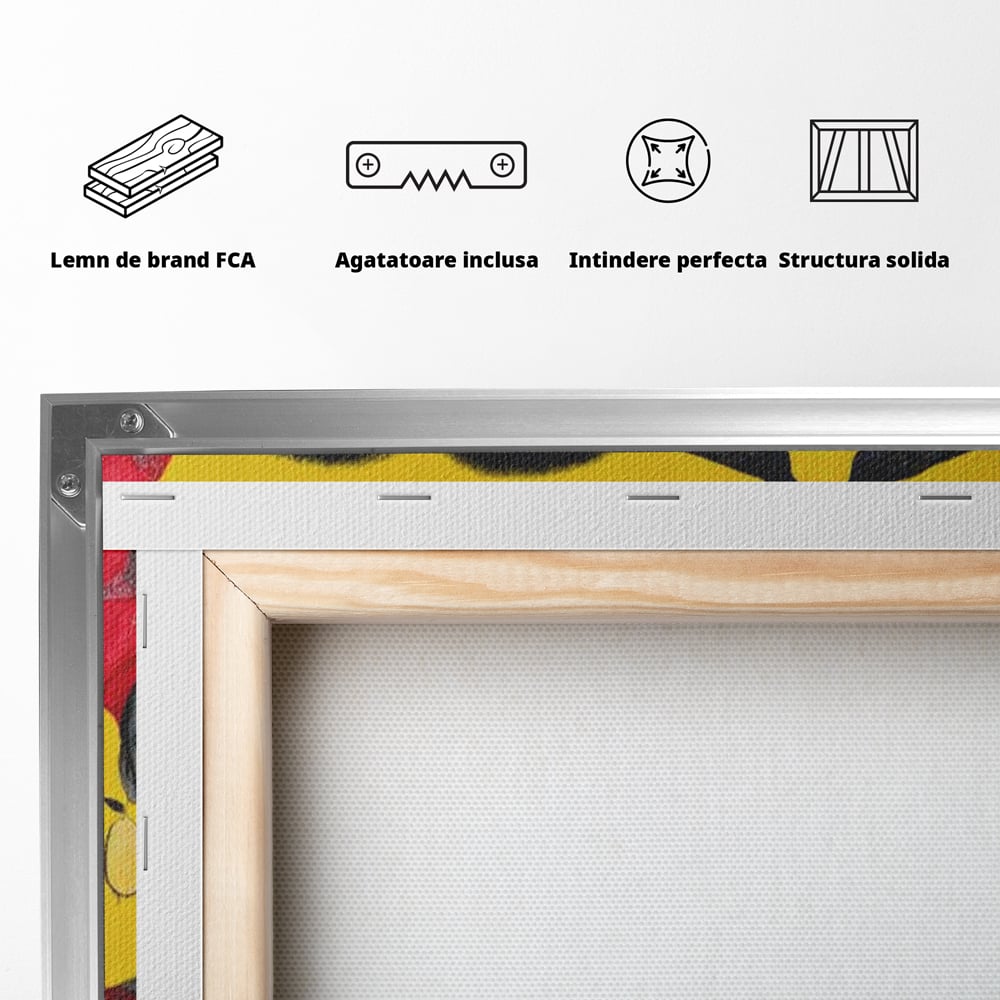 Tablou Canvas Premium, LuxCanva® G1135, Patru Regine si un Cantec, Regalitate, Femei, Pasari, Turbane, Zbor, Traditie, Cultura, Identitate, Feminism, Forta, Birou, Living
