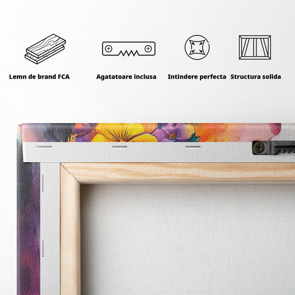 Leinwand Premium Canvas Wall Art, LuxCanva® G1136, Garten der Seele, Weiblich, Blumen, Natur, Prospetime, Kunst, Traum, Träumen, Magie, Farbe, Farbe, Geheimnis, Pastell, Strauß, Profil, Büro, Wohnen