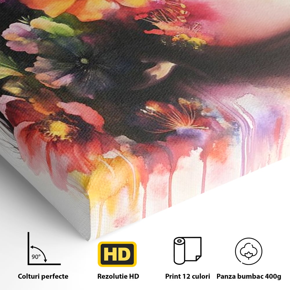 Tablou Canvas Premium, LuxCanva® G1137, Vis in Petale, Feminism, Gradina, Flori, Eleganta, Natura, Regina, Prospetime, Libertate, Arta, Cromatica, Delicatete, Birou, Living