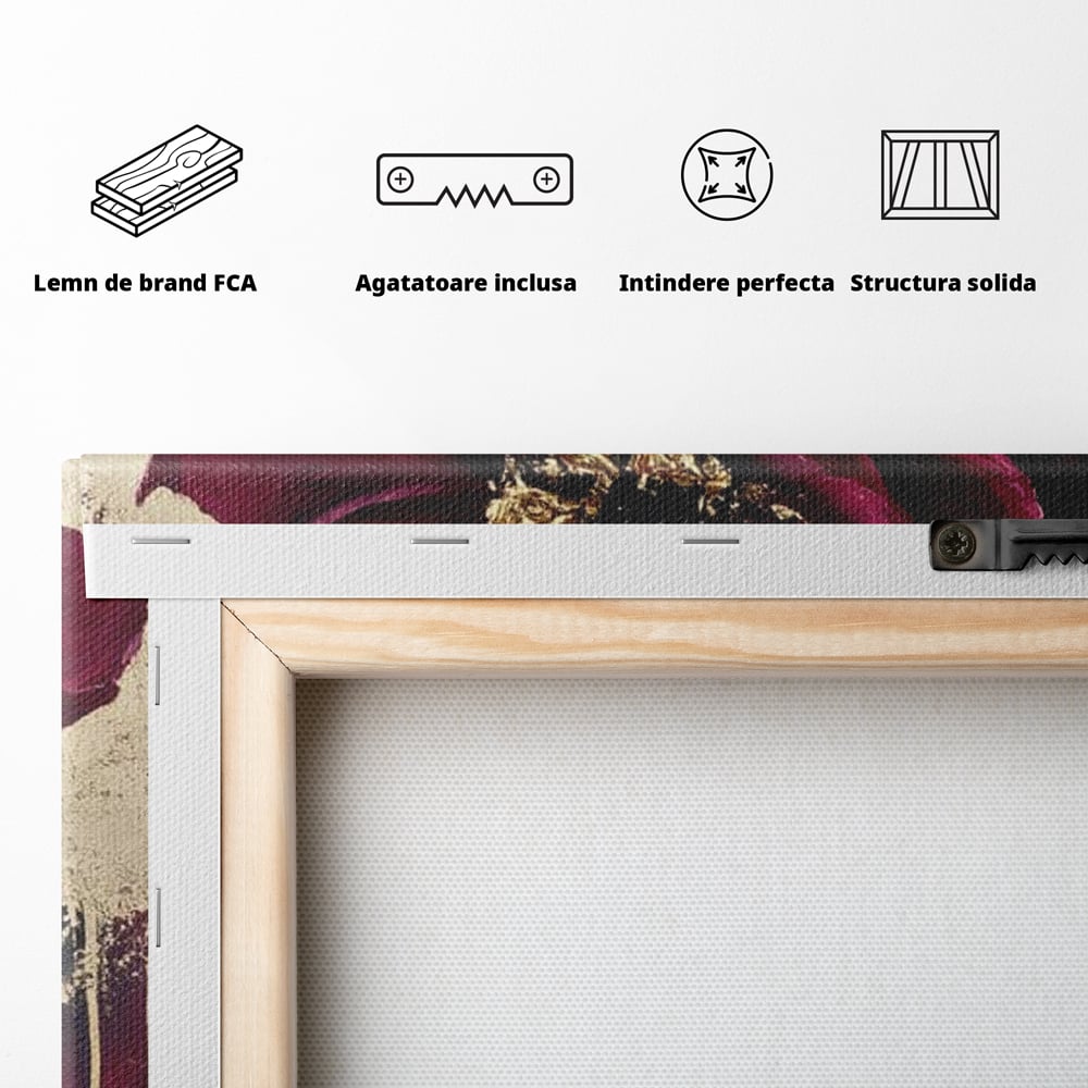 Tablou Canvas Premium, LuxCanva® G1139, Chipul Ascuns, Timiditate, Mov, Violet, Buze, Rafinament, Artistic, Lux, Pasiune, Noblete, Regina, Unicitate, Glamour, Birou, Living