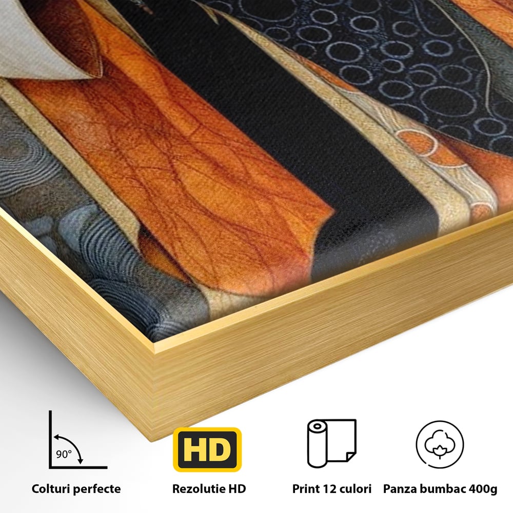 Tablou Canvas Premium, LuxCanva® G1140, Fiicele Vantului Asiatic, Arta, Decorativa, Rafinat, Costum, Traditional, Asiatic, Umbrela, Simbolism, Plimbare, Prietenie, Birou, Living