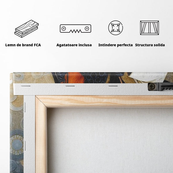 Tablou Canvas Premium, LuxCanva® G1140, Fiicele Vantului Asiatic, Arta, Decorativa, Rafinat, Costum, Traditional, Asiatic, Umbrela, Simbolism, Plimbare, Prietenie, Birou, Living