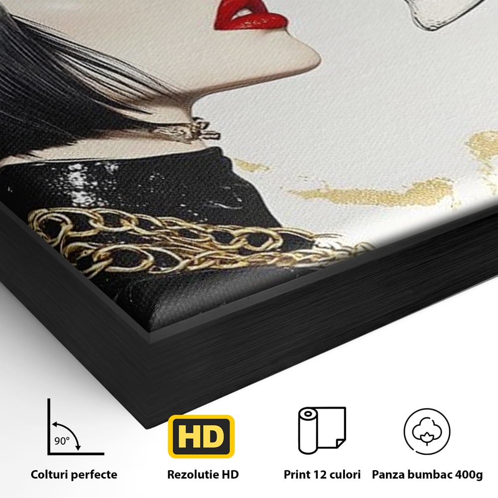 Leinwandbilder Premium, LuxCanva® G1141, Jenseits der Zeit, Leben, Skelette, Schädel, Reflexion, Symbolismus, Gotik, Dualität, Unsterblichkeit, Glamour, Mysteriös, Stille, Büro, Wohnen