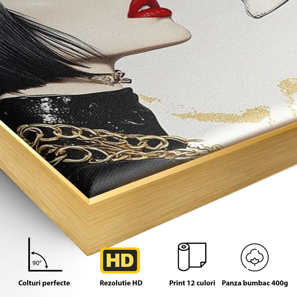 Leinwandbilder Premium, LuxCanva® G1141, Jenseits der Zeit, Leben, Skelette, Schädel, Reflexion, Symbolismus, Gotik, Dualität, Unsterblichkeit, Glamour, Mysteriös, Stille, Büro, Wohnen