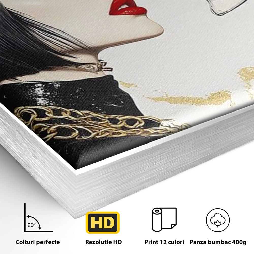 Leinwandbilder Premium, LuxCanva® G1141, Jenseits der Zeit, Leben, Skelette, Schädel, Reflexion, Symbolismus, Gotik, Dualität, Unsterblichkeit, Glamour, Mysteriös, Stille, Büro, Wohnen