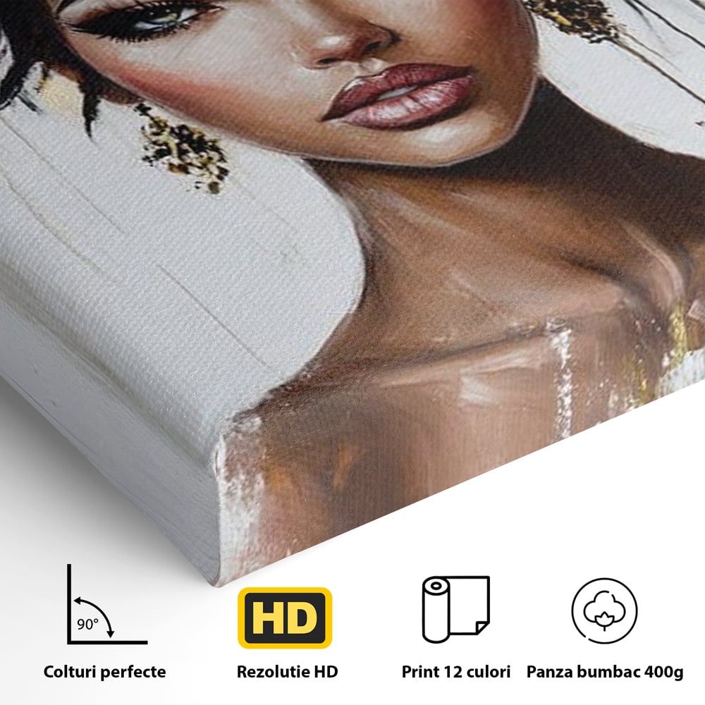 Tablou Canvas Premium, LuxCanva® G1144, Frumusetea Magnoliei, Queen, Regalitate, Puritate, Gratie, Feminitate, Arta, Portret, Lux, Fashion, Creatie, Frumusete, Birou, Living