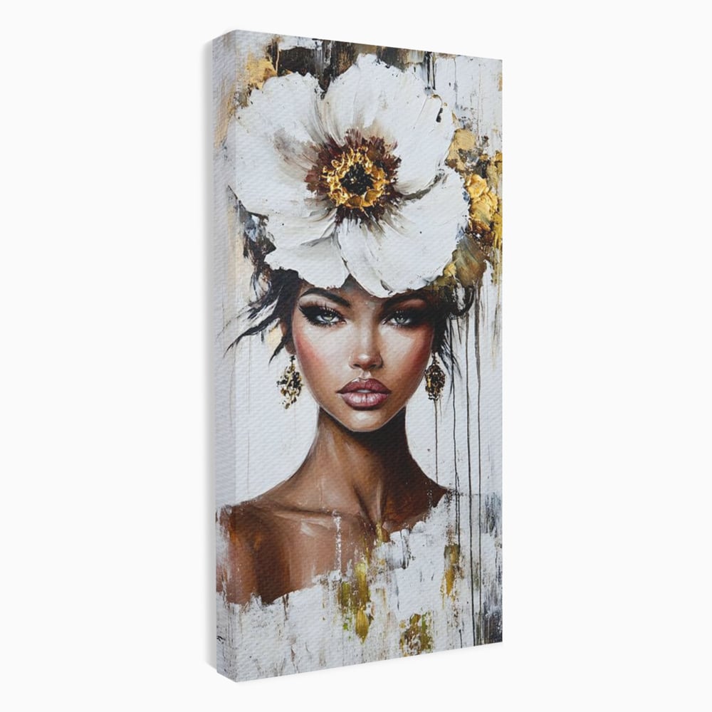 Tablou Canvas Premium, LuxCanva® G1144, Frumusetea Magnoliei, Queen, Regalitate, Puritate, Gratie, Feminitate, Arta, Portret, Lux, Fashion, Creatie, Frumusete, Birou, Living