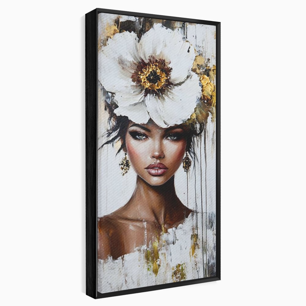 Tablou Canvas Premium, LuxCanva® G1144, Frumusetea Magnoliei, Queen, Regalitate, Puritate, Gratie, Feminitate, Arta, Portret, Lux, Fashion, Creatie, Frumusete, Birou, Living
