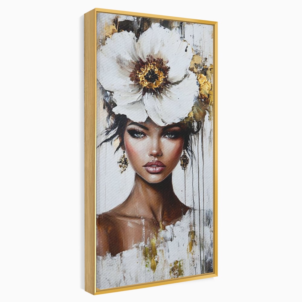Tablou Canvas Premium, LuxCanva® G1144, Frumusetea Magnoliei, Queen, Regalitate, Puritate, Gratie, Feminitate, Arta, Portret, Lux, Fashion, Creatie, Frumusete, Birou, Living