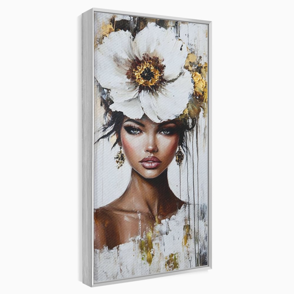 Tablou Canvas Premium, LuxCanva® G1144, Frumusetea Magnoliei, Queen, Regalitate, Puritate, Gratie, Feminitate, Arta, Portret, Lux, Fashion, Creatie, Frumusete, Birou, Living