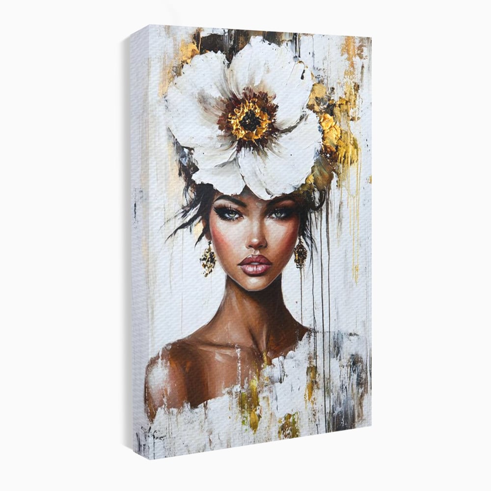 Tablou Canvas Premium, LuxCanva® G1144, Frumusetea Magnoliei, Queen, Regalitate, Puritate, Gratie, Feminitate, Arta, Portret, Lux, Fashion, Creatie, Frumusete, Birou, Living