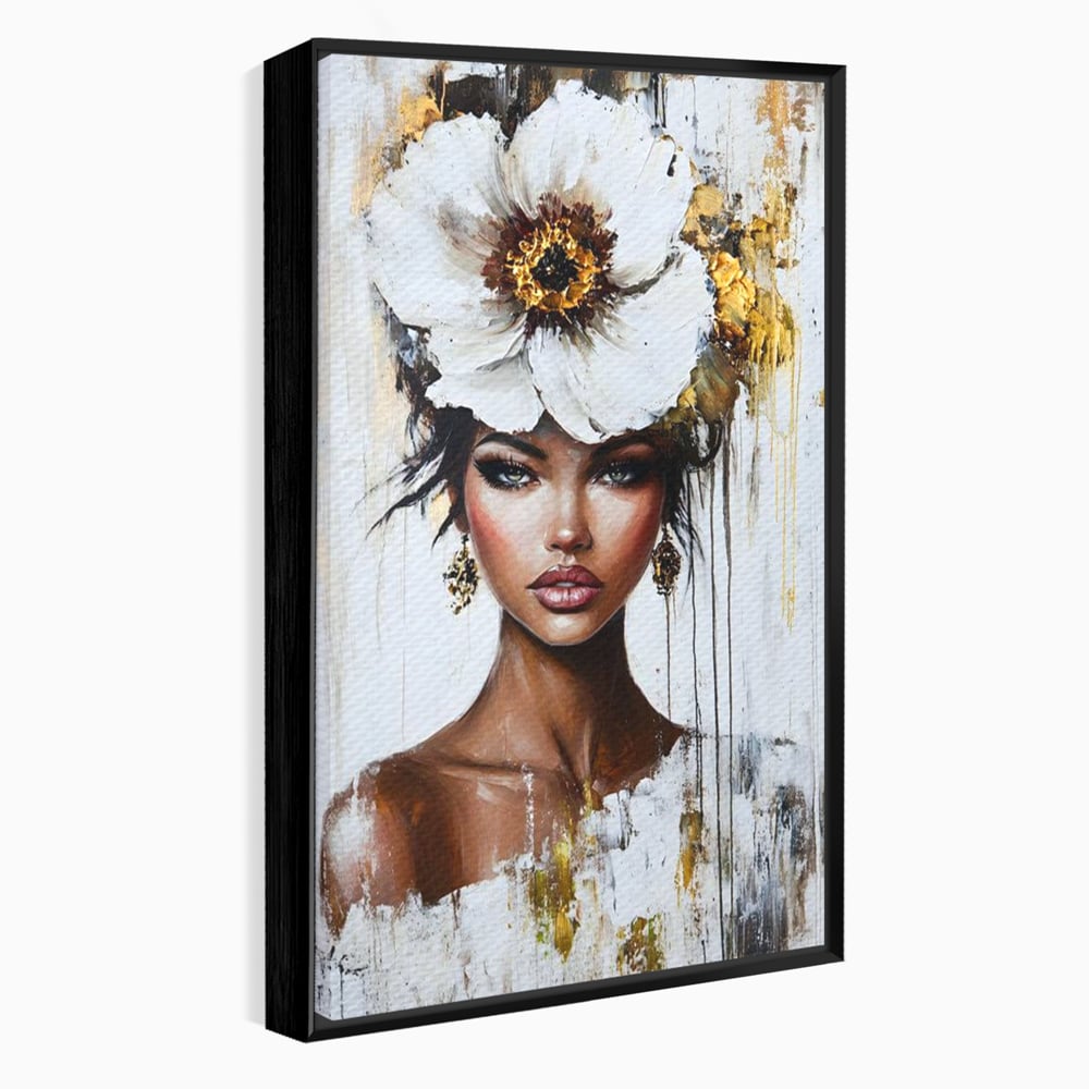 Tablou Canvas Premium, LuxCanva® G1144, Frumusetea Magnoliei, Queen, Regalitate, Puritate, Gratie, Feminitate, Arta, Portret, Lux, Fashion, Creatie, Frumusete, Birou, Living