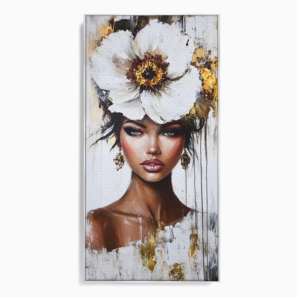Tablou Canvas Premium, LuxCanva® G1144, Frumusetea Magnoliei, Queen, Regalitate, Puritate, Gratie, Feminitate, Arta, Portret, Lux, Fashion, Creatie, Frumusete, Birou, Living