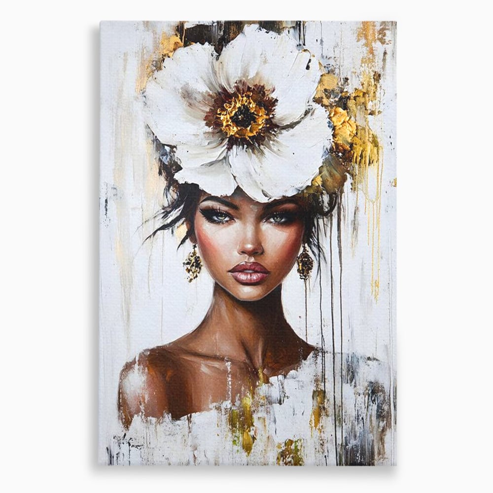 Tablou Canvas Premium, LuxCanva® G1144, Frumusetea Magnoliei, Queen, Regalitate, Puritate, Gratie, Feminitate, Arta, Portret, Lux, Fashion, Creatie, Frumusete, Birou, Living