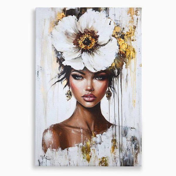 Tablou Canvas Premium, LuxCanva® G1144, Frumusetea Magnoliei, Queen, Regalitate, Puritate, Gratie, Feminitate, Arta, Portret, Lux, Fashion, Creatie, Frumusete, Birou, Living
