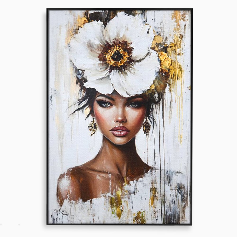 Tablou Canvas Premium, LuxCanva® G1144, Frumusetea Magnoliei, Queen, Regalitate, Puritate, Gratie, Feminitate, Arta, Portret, Lux, Fashion, Creatie, Frumusete, Birou, Living