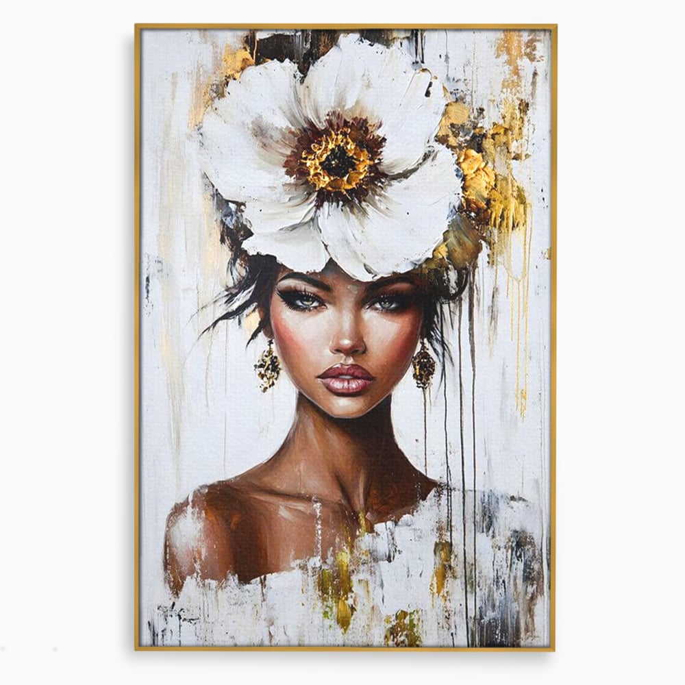 Tablou Canvas Premium, LuxCanva® G1144, Frumusetea Magnoliei, Queen, Regalitate, Puritate, Gratie, Feminitate, Arta, Portret, Lux, Fashion, Creatie, Frumusete, Birou, Living