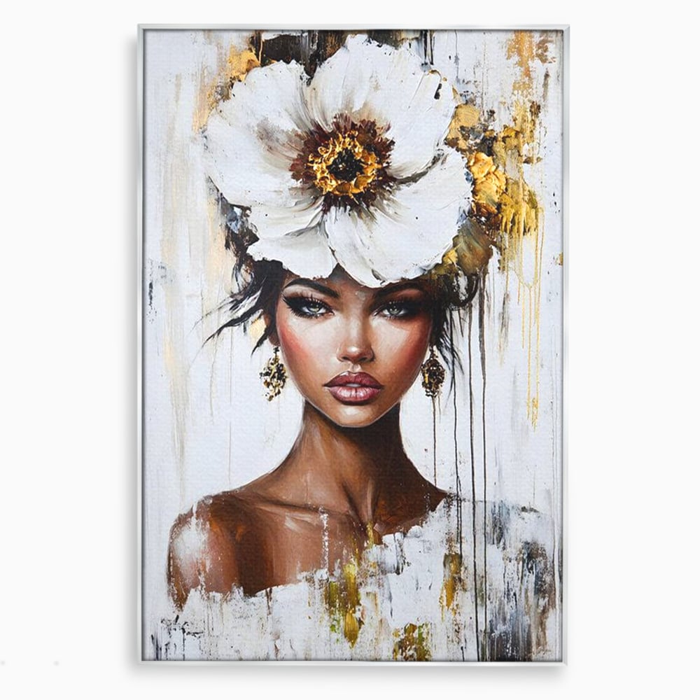 Tablou Canvas Premium, LuxCanva® G1144, Frumusetea Magnoliei, Queen, Regalitate, Puritate, Gratie, Feminitate, Arta, Portret, Lux, Fashion, Creatie, Frumusete, Birou, Living