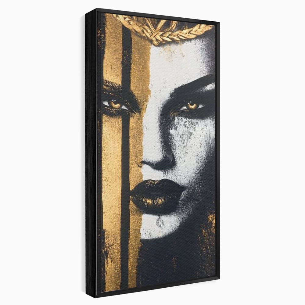 Tablou Canvas Premium, LuxCanva® G1147, Forta Unei Priviri, Privire, Intensa, Texturat, Arta, Mister, Fashion, Lux, Dramatism, Frumusete, Glamour, Metalic, Birou, Living